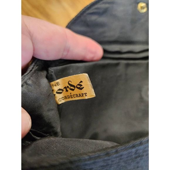 Vintage Black Woven Envelope Clutch - Picture 8 of 11